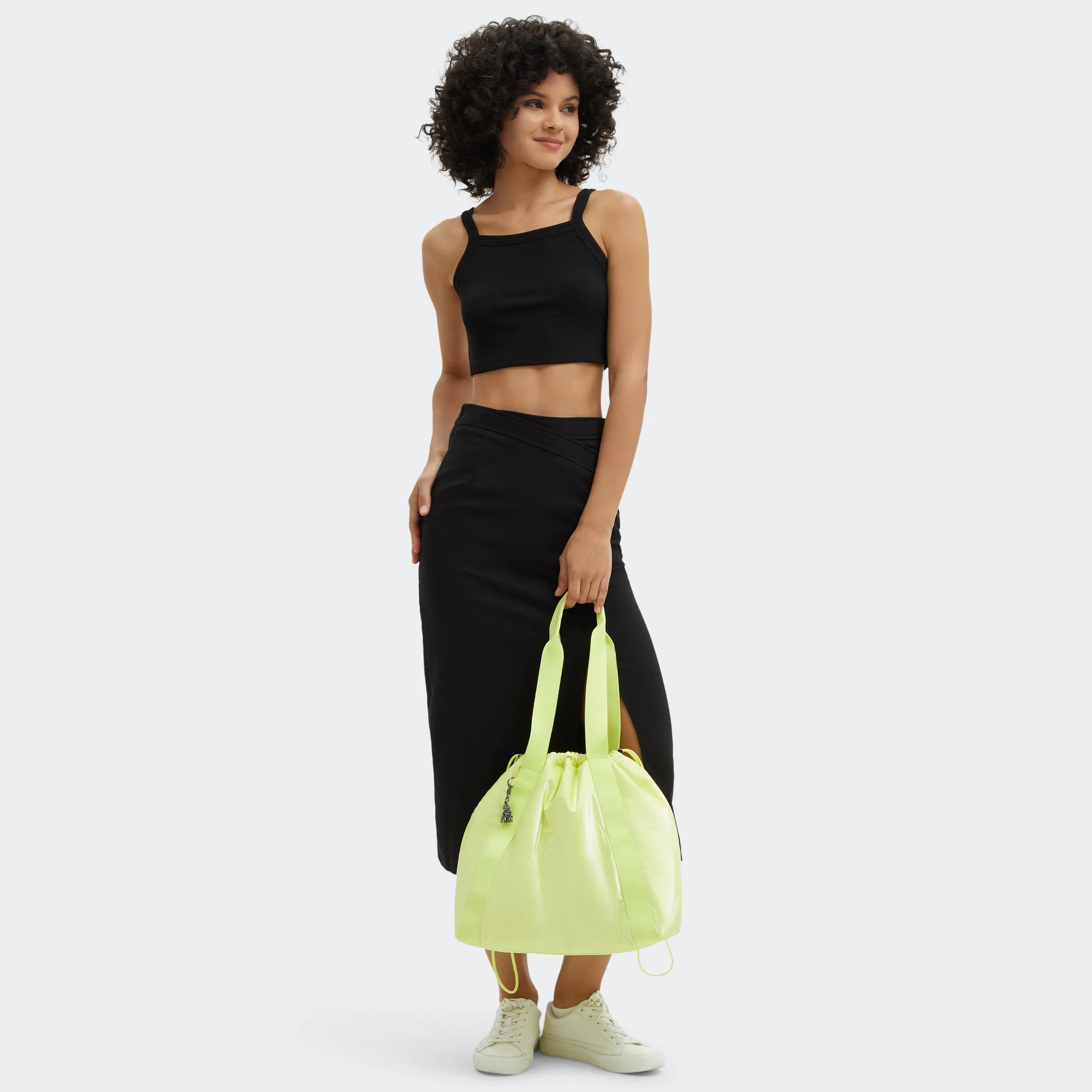 Elmar Lacquered Drawstring Tote Bag - Image 2