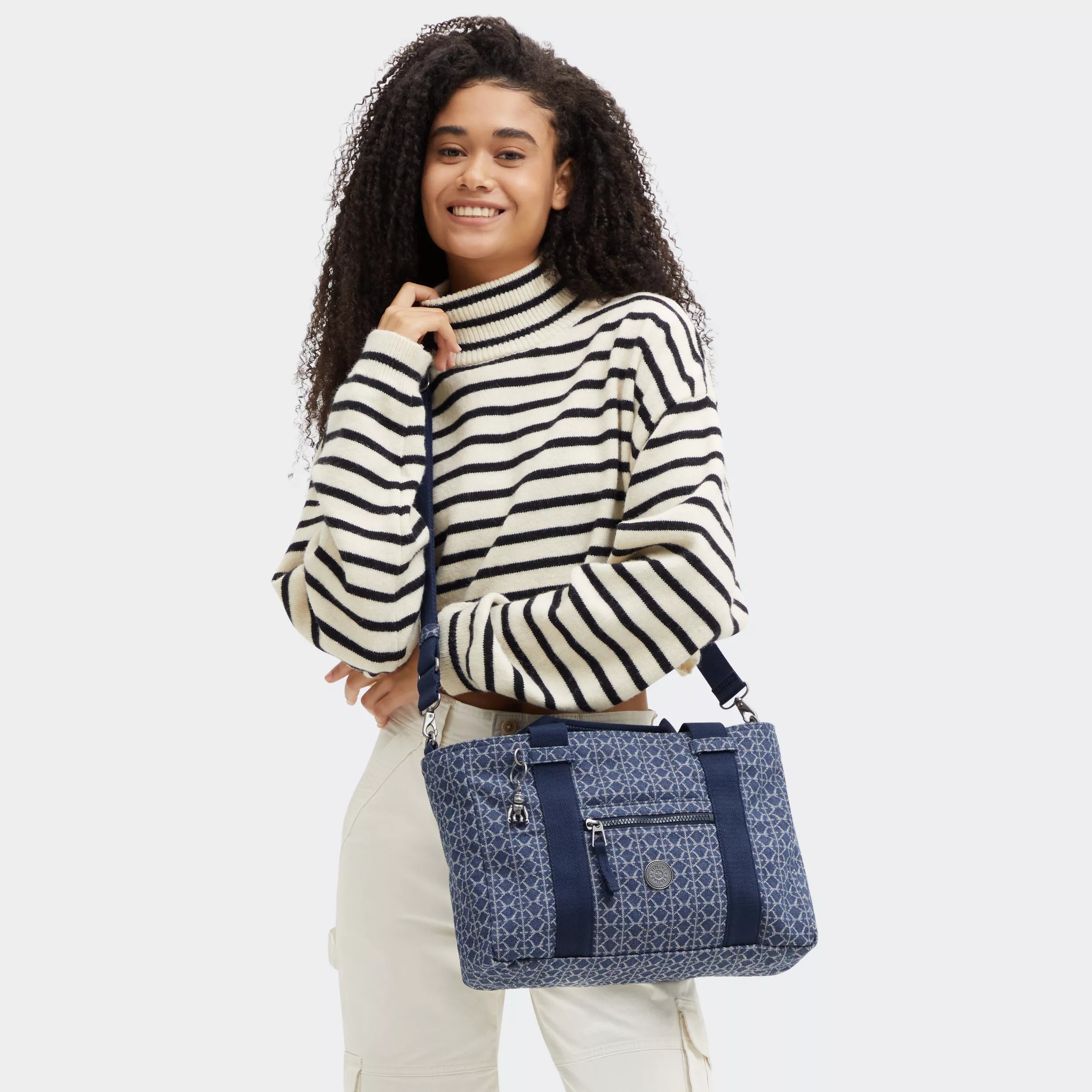 Ritta Small Printed Denim Handbag - Image 7